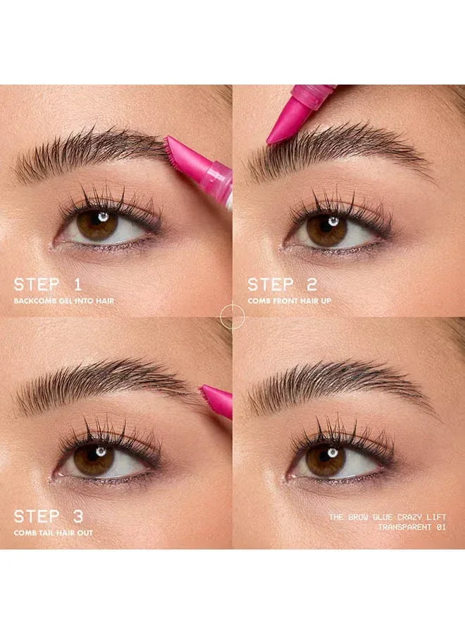 NYX Professional Makeup The Brow Glue Crazy Lift – Brow Lamination Gel, 24H Strong Hold - Mumzar