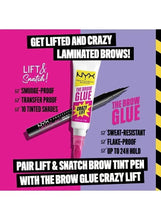 Brow lamination gel and applicator display with tube and brow pen