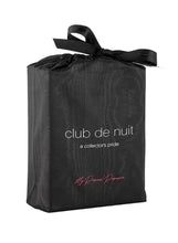 Black tote bag with 'a collector's pride' print and red signature