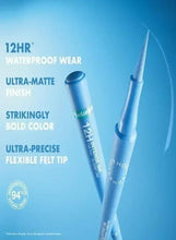 Blue 12H waterproof felt-tip eyeliner markers with fine tips