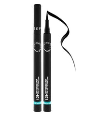 SEPHORA Collection 12H Intense Ink Classic Line – Felt-Tip Eyeliner, 01 Deep Black (1 ml) - Mumzar