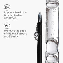 The Ordinary lash and brow serum with wand applicator and clear liquid bottle