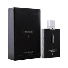 Armaf Club de Nuit Precieux I perfume bottle with matching black box, silver cap