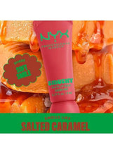 NYX Smushy Matte lip balm tube with red-brown shade label and green badge.