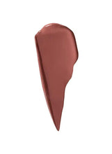 Praline brown-nude lip gloss swatch in teardrop shape