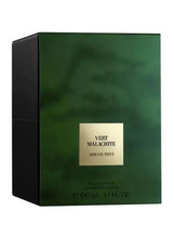 Green eau de parfum gift box with square label and Armani/Prive branding