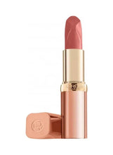 L’Oréal Paris Color Riche lipstick with rose-nude bullet and gold collar