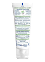 Mustela Hydra Bébé facial cream tube, back label with ingredient and usage text