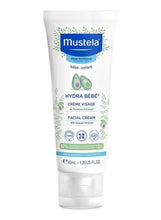 Mustela Hydra Bébé facial cream tube, white, 40 ml