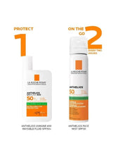 Two Anthelios UVMUNE 400 invisible fluid SPF 50+ bottles side by side