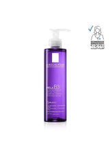 La Roche-Posay Mela B3 micro-peeling gel bottle with white pump and purple gel