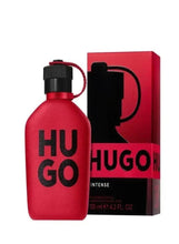 HUGO BOSS Intense men's eau de parfum bottle with red cap and matching box