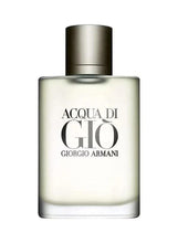 Acqua di Gio eau de toilette bottle with dark metallic cap