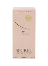 Rasasi Secret women's Eau de Parfum box, pale pink with profile illustration
