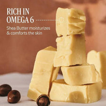 Shea butter chunks with a creamy texture.