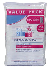 Baby cleansing wipes value pack, Sebamed, with panthenol, 360 wipes