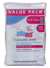 Cleansing Baby Wipes With Panthenol – Value Pack, Pack of 5 (360 Count) - Mumzar