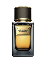 Dolce & Gabbana Velvet Desert Oud eau de parfum bottle, gold cap, 50 ml