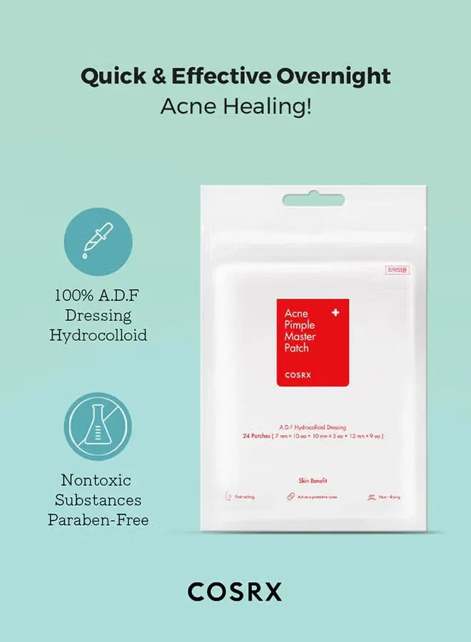 COSRX Acne Pimple Master Patch – 24 Patches (Hydrocolloid Spot Treatment) - Mumzar