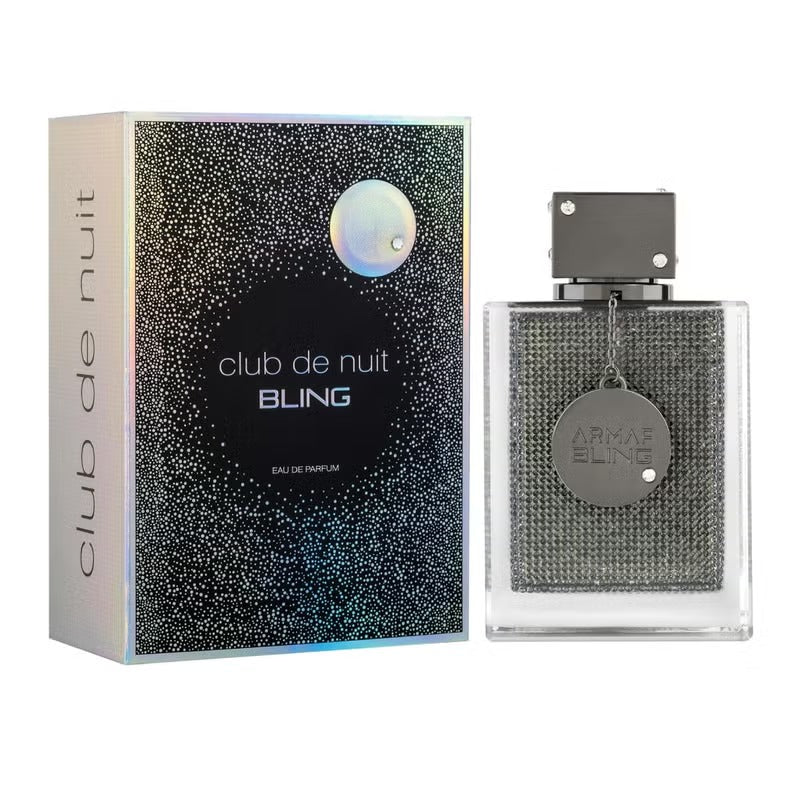Armaf Club de Nuit Bling Eau De Parfum – 75 ml (Woody Aromatic, Black Bottle, Unisex)