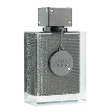 Armaf Club de Nuit Bling Eau de Parfum bottle with silver chain and round logo medallion