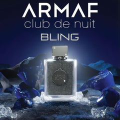 Armaf Club de Nuit Bling Eau De Parfum – 75 ml (Woody Aromatic, Black Bottle, Unisex)