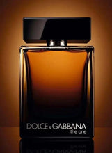 Men's eau de parfum bottle front view with black spray top and amber liquid