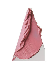 Rosy pink blush swatch with textured, crumpled edge