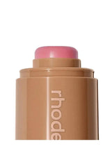 Pocket blush stick in rosy pink, tan tube with pink cap
