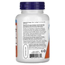 NOW Ultra Omega-3 Fish Oil softgel bottle, back label with usage and ingredients