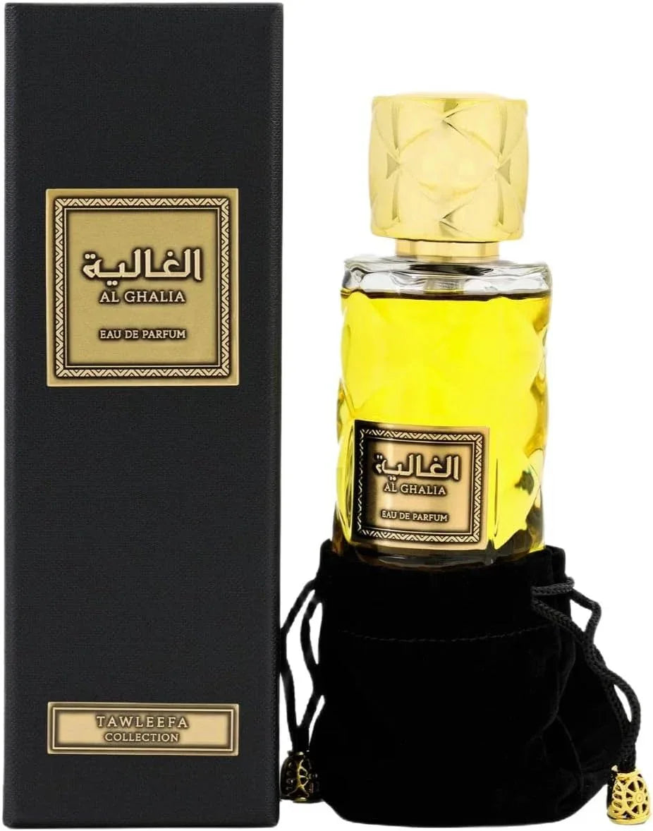 Rasasi Al Ghalia Tawleefa Collection Eau de Parfum – 100ml, Oriental Woody Unisex Fragrance - Mumzar