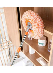 Round Sunflower Mop with 1 Meter Splicing Rod – Wet & Dry Dust Cleaning Mop - Mumzar