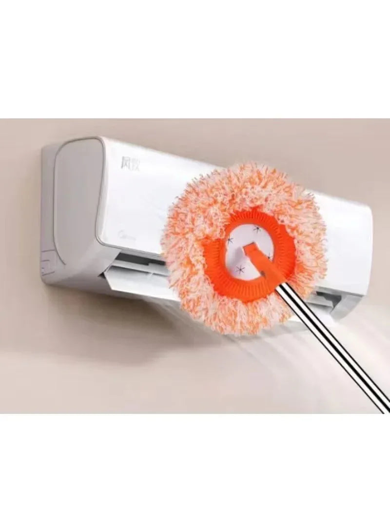 Round Sunflower Mop with 1 Meter Splicing Rod – Wet & Dry Dust Cleaning Mop - Mumzar