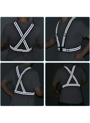 High-Visibility Reflective Safety Belt, Safety Waist Belt, and Safety Jacket White - Mumzar