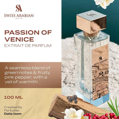 Swiss Arabian Passion of Venice Extrait de Parfum – 100ml, Premium Unisex Woody Musky Fragrance - Mumzar