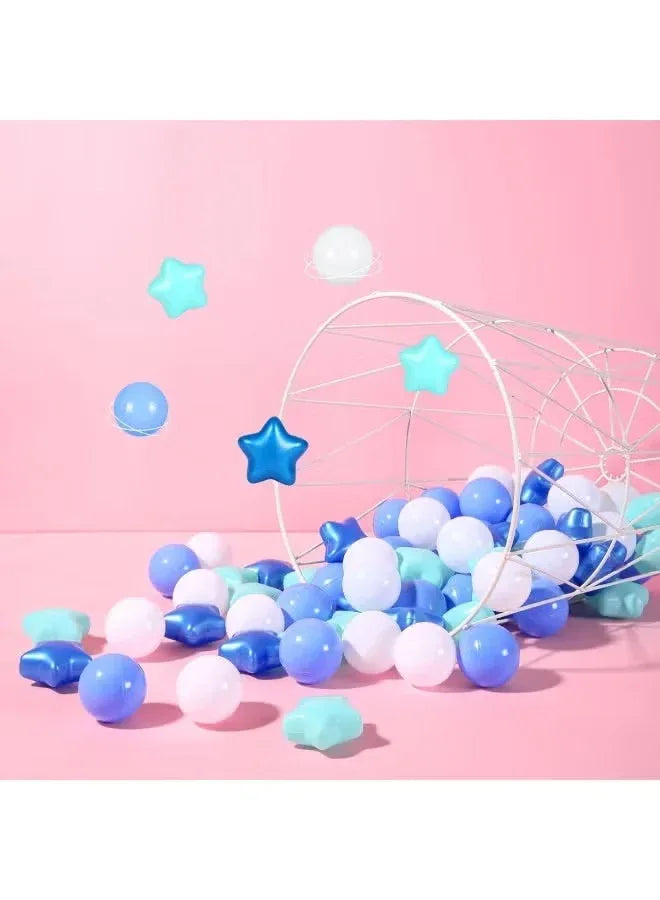 Pack Of 50 Thickened Five-Pointed Star Ocean Ball – Baby Chewable Wave Ball Pool Toy (5.5 cm, Mixed Colors) - Mumzar
