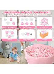 Pack Of 50 Thickened Five-Pointed Star Ocean Ball – Baby Chewable Wave Ball Pool Toy (5.5 cm, Mixed Colors) - Mumzar