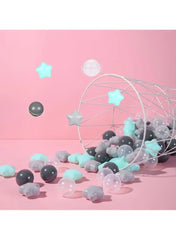 Pack Of 50 Thickened Five-Pointed Star Ocean Ball – Baby Chewable Wave Ball Pool Toy (5.5 cm, Mixed Colors) - Mumzar