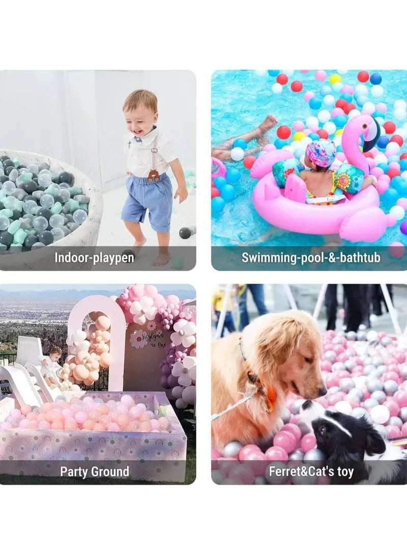 Pack Of 50 Thickened Five-Pointed Star Ocean Ball – Baby Chewable Wave Ball Pool Toy (5.5 cm, Mixed Colors) - Mumzar