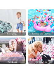 Pack Of 50 Thickened Five-Pointed Star Ocean Ball – Baby Chewable Wave Ball Pool Toy (5.5 cm, Mixed Colors) - Mumzar