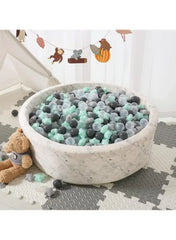 Pack Of 50 Thickened Five-Pointed Star Ocean Ball – Baby Chewable Wave Ball Pool Toy (5.5 cm, Mixed Colors) - Mumzar