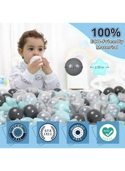 Pack Of 50 Thickened Five-Pointed Star Ocean Ball – Baby Chewable Wave Ball Pool Toy (5.5 cm, Mixed Colors) - Mumzar