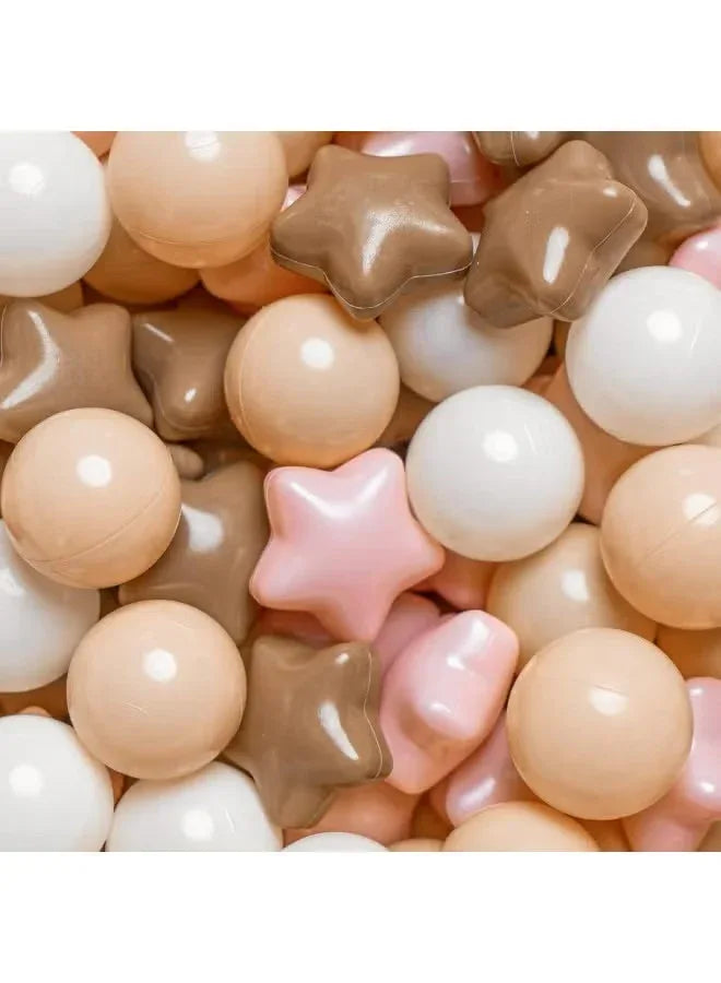 Pack Of 50 Thickened Five-Pointed Star Ocean Ball – Baby Chewable Wave Ball Pool Toy (5.5 cm, Mixed Colors) - Mumzar