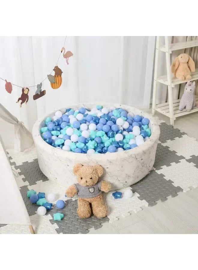 Pack Of 50 Thickened Five-Pointed Star Ocean Ball – Baby Chewable Wave Ball Pool Toy (5.5 cm, Mixed Colors) - Mumzar