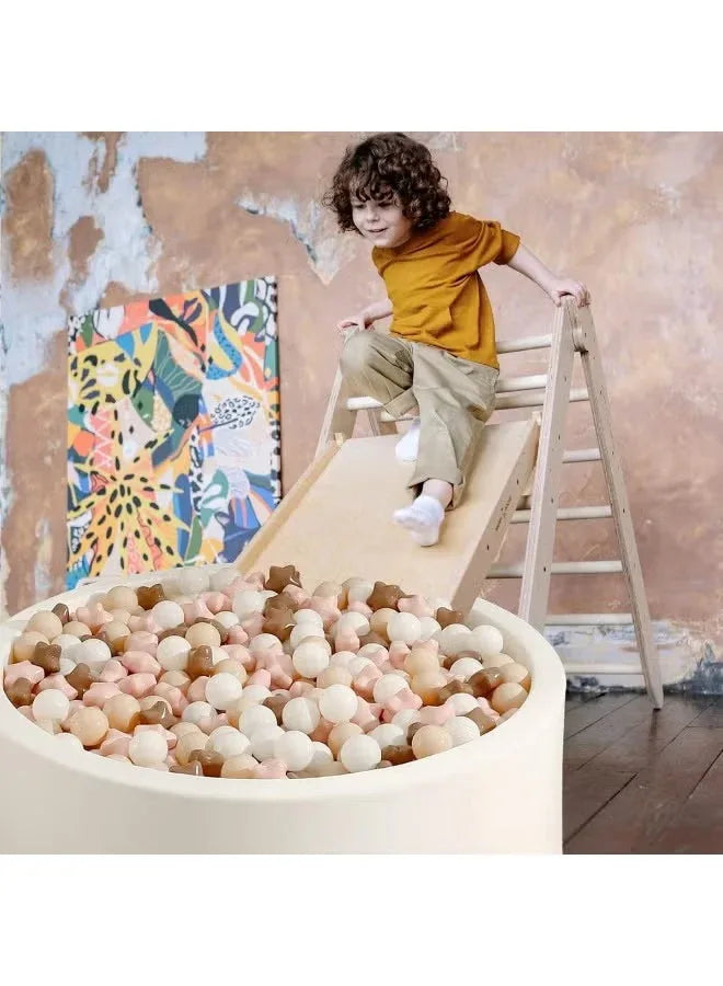 Pack Of 50 Thickened Five-Pointed Star Ocean Ball – Baby Chewable Wave Ball Pool Toy (5.5 cm, Mixed Colors) - Mumzar