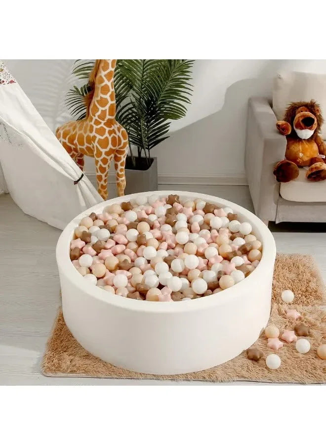 Pack Of 50 Thickened Five-Pointed Star Ocean Ball – Baby Chewable Wave Ball Pool Toy (5.5 cm, Mixed Colors) - Mumzar