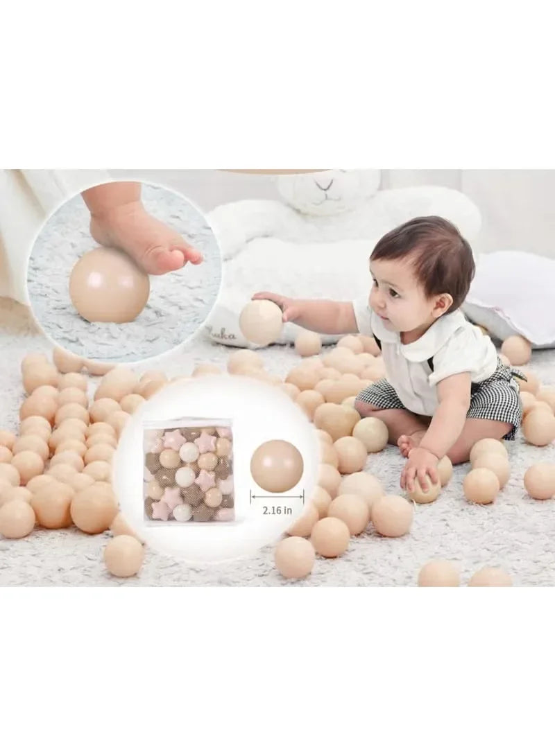 Pack Of 50 Thickened Five-Pointed Star Ocean Ball – Baby Chewable Wave Ball Pool Toy (5.5 cm, Mixed Colors) - Mumzar