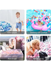 Pack Of 50 Thickened Five-Pointed Star Ocean Ball – Baby Chewable Wave Ball Pool Toy (5.5 cm, Mixed Colors) - Mumzar