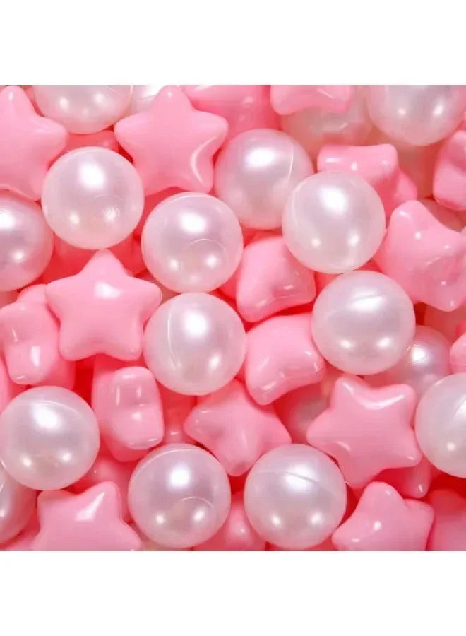 Pack Of 50 Thickened Five-Pointed Star Ocean Ball – Baby Chewable Wave Ball Pool Toy (5.5 cm, Mixed Colors) - Mumzar