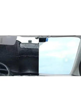 Car windshield sunshade pad covering front glass, silver reflective panel
